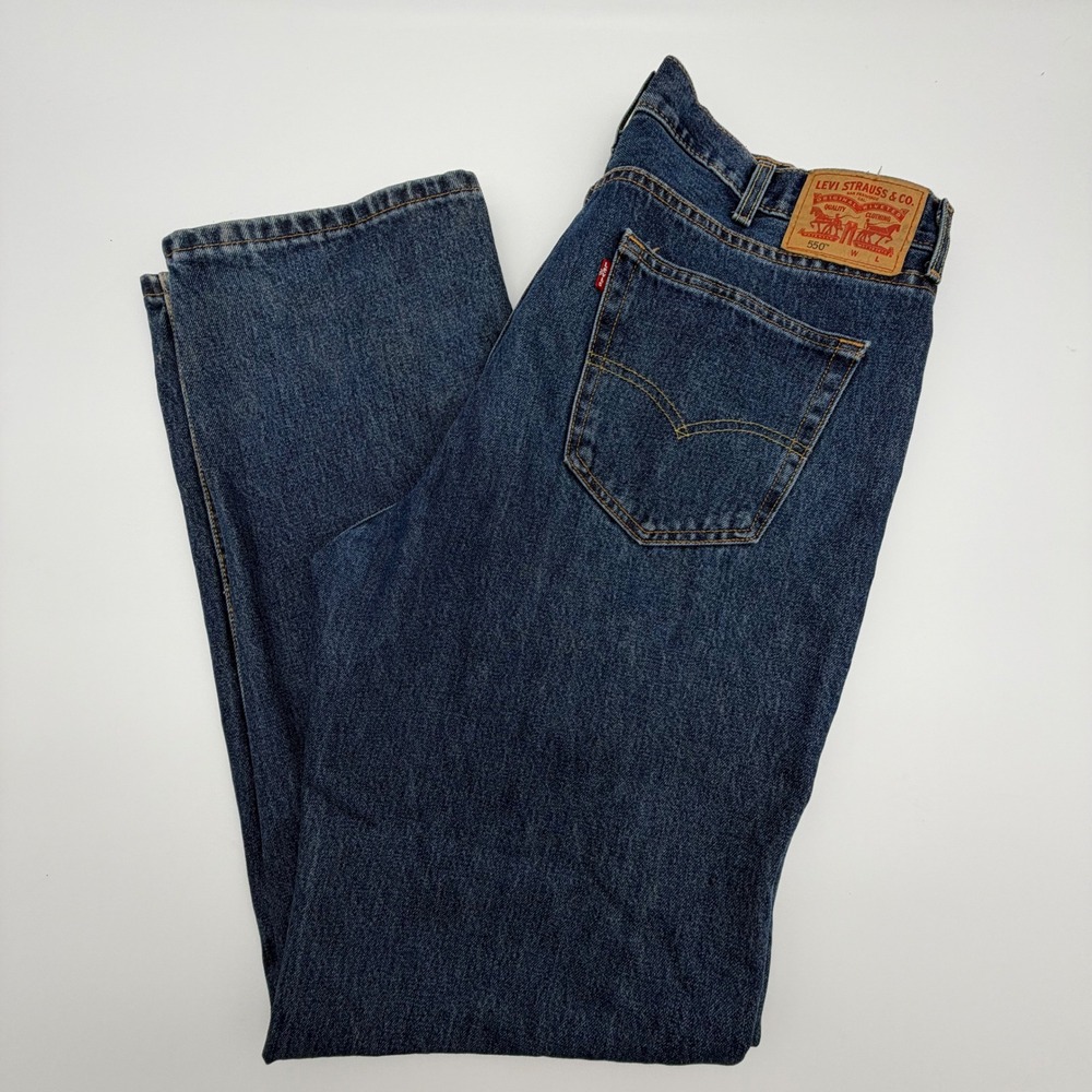 Levis 550 Relaxed Fit Mens Jeans Blue Denim 40x36 Medium Wash 01550-4886